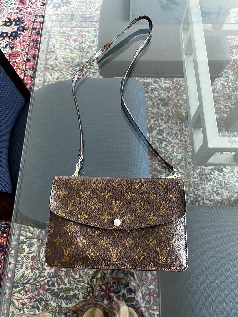 Louis Vuitton Vintage Monogram Pochette Double Rabat Shoulder Bag
